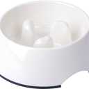Super Design Slow Feeder Dog Bowl, 1.5 Cup, Non-Slip, Heat-Resistant, Suitable for Medium to Large Dogs (White)