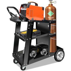 Welding Cart Heavy Duty with 360 Swivel Wheels, Original Design Rolling Welding Carts for MIG/TIG Welder and Plasma Cutter Upgraded, Tilt-Table Large Storage