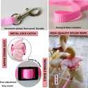 QBLEEV Pet Cole Duck Outside Walking Harness Leash, Adjustable Outdoor Training Traction Rope for Goose Chicken Hen (XS, Green)