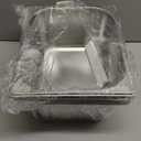 6 Pack Hotel Pans 1/6 Size 4" Deep Steam Table Pan 22 Gauge Anti Jam Stainless Steel Hotel Food Pan