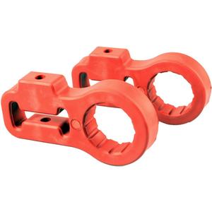 Lift Jack Handle Keeper Isolator Farm Jack Handle Bar Protector Jack Mount Bracket (2Pack)(Red)