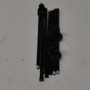 Curtain Rods for Windows No Drilling 30 to 120 Inch, 5/8 Inch Splicing Drapery Rods, No drill Curtain Rod Set with 3M Self Adhesive Curtain Rod Brackets for Indoor/Outdoor, Kitchen, Black, 30"-120"
