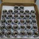 32PCS Wheel Lug Nut (Chrome) of 14x1.5 Lug Nuts Fit for 2017-2024 Ford F250 F350 Replace HCPZ-1012-A HCPZ-1012-B - Wheel Accessories Parts Set (Silver)