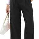 NIMIN High Waisted Work Pants for Women Business Casual Outfits 2026 Office Dress Pants Trousers with Pockets, Black, Medium