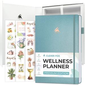 Clever Fox Wellness Planner Premium  Daily Lifestyle Journal to Support Health, Nutrition & Exercise  Healthy Living Journal with Meal, Exercise & Habit Trackers  Lasts 3 Months (Aquamarine) (A5 (5.8'' x 8.3''))
