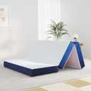 Generic 4 inch Folding Mattress, Tri Folding Memory Foam Mattress Topper, Twin XL Size - 38""x 78""x 4"", White