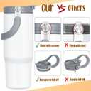 8 Pack 30oz Sublimation Tumbler with Handle, Sublimation Flip Straw Tumbler with Portable 2-in-1 Lid, Stainless Steel Insulated Water Bottle, Leak Proof Travel Coffee Mug Cup for Home, Outdoor or Car