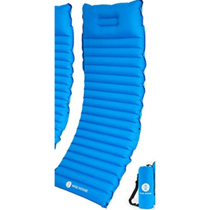 WISE MOOSE Sleeping Pad 4.5 Inch Thick Camping Mattress, Ultralight Camping Pad, Inflatable Tent Mat for Backpacking, Hiking - Inflating Bag and Repair Kit Included 78×28×4.5 Inches 1 Pack