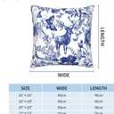 Chinoiserie Deer Throw Pillow Covers Set of 2 Couch Pillow Case Decoration Cushion Covers for Sofa Home Living Room Bedroom Outdoor 18X18 Inch