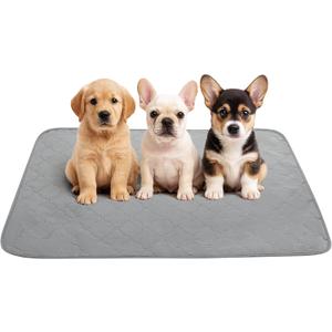 Waterproof Dog Blanket Pet Couch Cover Non-Slip Sofa Covers for Puppy Cat Washable Dog Pee Pads Leakproof for Crate Whelping Box (Grey, 18x25 Inch)