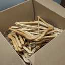 SereneLife 30-Pack Heavy Duty Wooden Hangers  Solid Wood Clothes Hanger Set with 360 Swivel Hook, Pant Bar & Notches for Jackets, Suits, Dresses, and Tops  Natural Smooth Finish