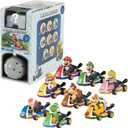 TOMY Mario Kart Pull Back Racers - Nintendo Mario Toys Including Mario, Luigi, Wario, Princess Peach, Bowser, Toad, and Yoshi - 10 Count - Video Game Collectibles - Ages 5 Years and Up
