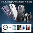 Magnetic Phone Holder for Car, Magsafe Car Mount with Nano Gel Suction Cup for Dashboard & Windshield, Compatible with iPhone 12/13/14/15/16/17 Series, Including Pro & Pro Max Models (Gray)