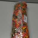 Homsunny Artificial Fall Flowers for Outdoors Fake Flowers UV Resistant 2PCS Fall Mums Flowers for Home Patio Balcony Yard Porch, Orange and Sunset Red
