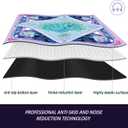 XINTONG American Mahjong Mat, 3232 InchesMahjong Mat for Table with Rules, Anti-Slip Waterproof Noise Reduction Wrinkle-Free Mah jongg Mat, No Creases (Crystal Peacock)