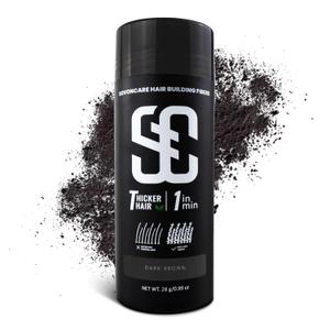 SOVONCARE Hair Fibers for Thinning Hair Dark Brown, Hair Building Fibers for Bald Spots Undetectable & Natural, Conceals Hair Loss, Fill In Fine Hair Powder Hair Thicker Instantly for Women & Men 28g