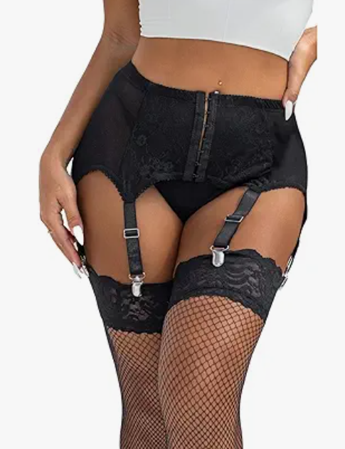 Womens Lace Garter Belts for Thigh Highs Plus Size Sexy Suspender Belt Garter Belt Lingerie Garters