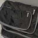 BAGAIL 4 Set Compression Packing Cubes Travel Accessories Expandable Packing Organizers (Cloth Pattern, 4-Black)