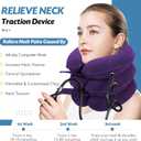 Jaximy Neck Stretcher, Cervical Traction Device, Neck Traction Device, Neck Pain Relief, Adjustable Inflatable Neck Brace & Neck Stretcher Cervical Traction, Neck Decompression Home Use (Purple)