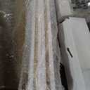 SmartStandard 34 x 84 inch White Sliding MDF Barn Door with 6FT Black Sliding Door Hardware Kit & Handle, Pre-Drilled Ready to Assemble, Waterproof PVC Coating, H-Frame