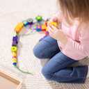 Melissa & Doug Deluxe Wooden Lacing Beads - Educational Activity with 27 Beads and 2 Laces