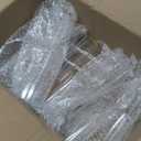 GuanQiao 24-Pack Plastic Champagne Flutes, 6oz Clear Square Disposable Toast Glasses, Heavy Duty Shatterproof Recyclable Wine Glasses for Party Wine Tasting Wedding New Years Eve Party Supplies