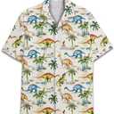 Funny Hawaiian Shirt for Men Casual Summer Shirt for Men Short Sleeve Button Down Shirt Size 2XL