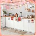 11 Pcs Valentine's Day Kitchen Decor and Accessories Set 3 Kitchen Mats 4 Love Heart Resistant Oven Mitts 4 Dish Towels,17x29&17x47 Inch Non Slip Rugs Valentine Decorations for Home