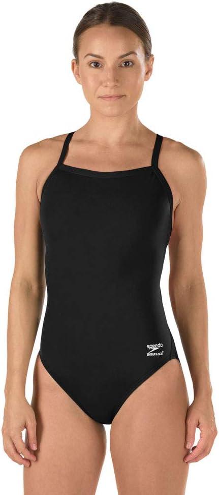 Speedo Womens Swimsuit One Piece Prolt Flyback Solid Adult Team (Black) 6/32