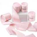 Ivory Ribbon 4 Rolls 1.5 x 20 Yard Handmade Frayed Cream Satin Silk Chiffon Ribbon for Flower Bouquet Floral Arrangement Gift Wrapping Party Wedding Invitation Holiday Christmas Decor