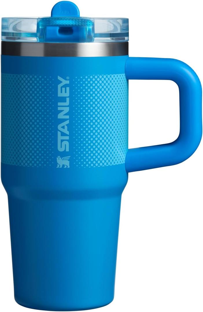 STANLEY Quencher ProTour Flip Straw Tumbler with Leakproof Lid | Built-In Straw & Handle | Cupholder Compatible for Travel | Insulated Stainless Steel Cup | BPA-Free (14 Ounces, Azure Fade)