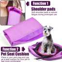 Dog Cat Sling Carrier Adjustable Padded Shoulder Strap with Large Zipper Pocket & Mesh Pocket for Outdoor Travel
