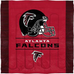Officially Licensed NFL Atlanta Falcons "Draft" Full/ Queen Comforter and 2 Sham Set, 86" x 86"