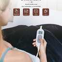 Electric Blanket Heated Throw,Double-Sided FlannelSherpa Electric Throw with1-9 hrs Timer Auto-Off & 8 Heating Levels,ETL Certification,Machine Washable,Heated Protection Ultra Soft Warm (50''60'')