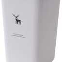 Sooyee 14 litres Bathroom Trash Can with Lid,3.7 Gallon Kitchen Trash Can,Garbage can for Powder Room,Bedroom,Kitchen,Bathroom,Craft Room,Office,White