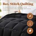 Cosybay Heavyweight King Size Feather Down Fiber Comforter - Fluffy Black Thicker Winter Duvet Insert, Ultra Soft 100% Cotton Cover, Luxury Hotel Bedding with Corner Tabs, 106"x90"