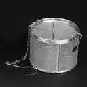 Stainless Steel Tea Ball Strainer, 14 * 10cm Extra Fine Mesh Infuser Basket with Chain and Hook Lid for Brewing Loose Leaf Tea, Spices, Seasonings in Cups Mugs Pots
