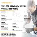 Top Drive, 6PK2580, Premium Engine EPDM Serpentine Drive Belt, Equivalent References - K061015, 5061015