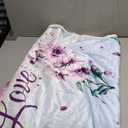 Hummingbird Floral Bird Blanket Purple Flowers Gifts for Women Kids Girls Boys Mom Wife Female Friends Birthday Christmas Halloween Spring Room Decor Colorful Soft Plush Throw Blanket 60"x80"