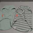 KYEESE 2Pack Waffle Dog Shirts, Lightweight Sleeveless Dog T Shirts for Small Dogs Boy Girl, Breathable Pet Vest Comfortable Tank Top Soft Dogs Clothes for Daily Wear, Green+Striped, L