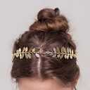 Roman Goddess Dainty Bridal Wedding Leaves Headband Hair Crown - Fashion Vintage Laurel Leaf Branch Hair Band Hair Accessories for Women (Gold)