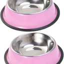 4pcs Stainless Steel Dog Bowl for Pet Supplies Cute Bowl for Dog Food and Water Feeder