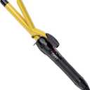 DAN Technology 3/4 Inch Curling Iron Wand, Tourmaline Ceramic Hair Curler with LCD Display (180F430F), Fast Heating, Dual Voltage, Auto Shut-Off, Black & Gold