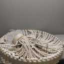 Boho Wood Beads Chandelier Vintage Rustic Farmhouse Chandeliers 3-Lights Wooden Island Pendant Lighting Fixture Retro Ceiling Lights for Dining Room Kitchen Bedroom Foyer D21.65