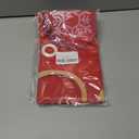 6.6X3FT Red Christmas Door Cover Xmas D-o-o-r Wraps for Front Door Merry Christmas Door Banner Xmas D-oor Cover with Golden Xmas Tree Light and Gifts for Holiday Front Porch Decorations