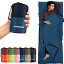 JAICOM Sleeping Bag Liner, Travel Sheets & Adult Sleep Sack, Ultralight and Portable Summer Sleeping Bag - Ideal for Backpacking, Hotels and Hostels, Business Trips, Camping