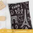 PAKABOO Poly Mailer Shipping Bags 6x9 Inch, 100 Pack, Non-Padded Envelopes with Tamper Proof Self-Seal, Paris Print Packaging