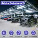 4FT LED Vapor Tight Lights, 4Feet Vapor Proof Light Fixtures for Car Wash, Walk in Freezer, Workshop, Boat Dock, 40W 5600LM 5000K, Commercial Bay Lighting IP65 Waterproof, Clear Cover, 2Pack