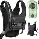 Running Vest with 2L Water Bladder, Lightweight Chest Pack Hydration Backpack with Gear Holder, Reflective Chest Rig for Men Women Hiking Cycling Marathon Runner Gifts