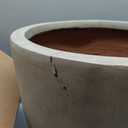Clay Gray Vase for Plants,L size.